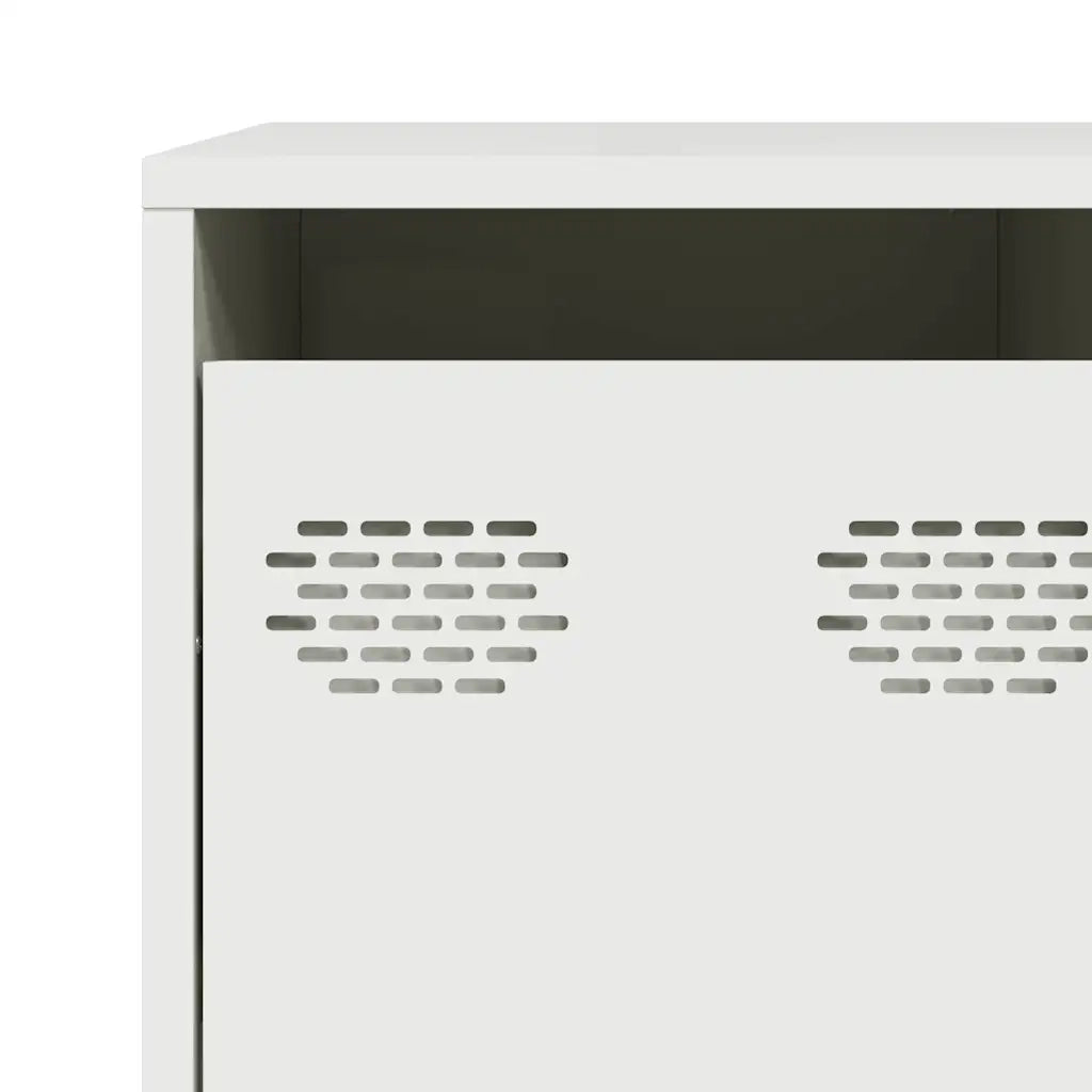 Credenza Bianca 135x39x73,5 cm in Acciaio Laminato a Freddo 3307172