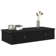 Scaffale a Parete con Cassetti Nero 80x31x17 cm in Truciolato 859951