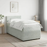 Letto box spring con materasso Grigio Chiaro 100 x 200 cm 3453083