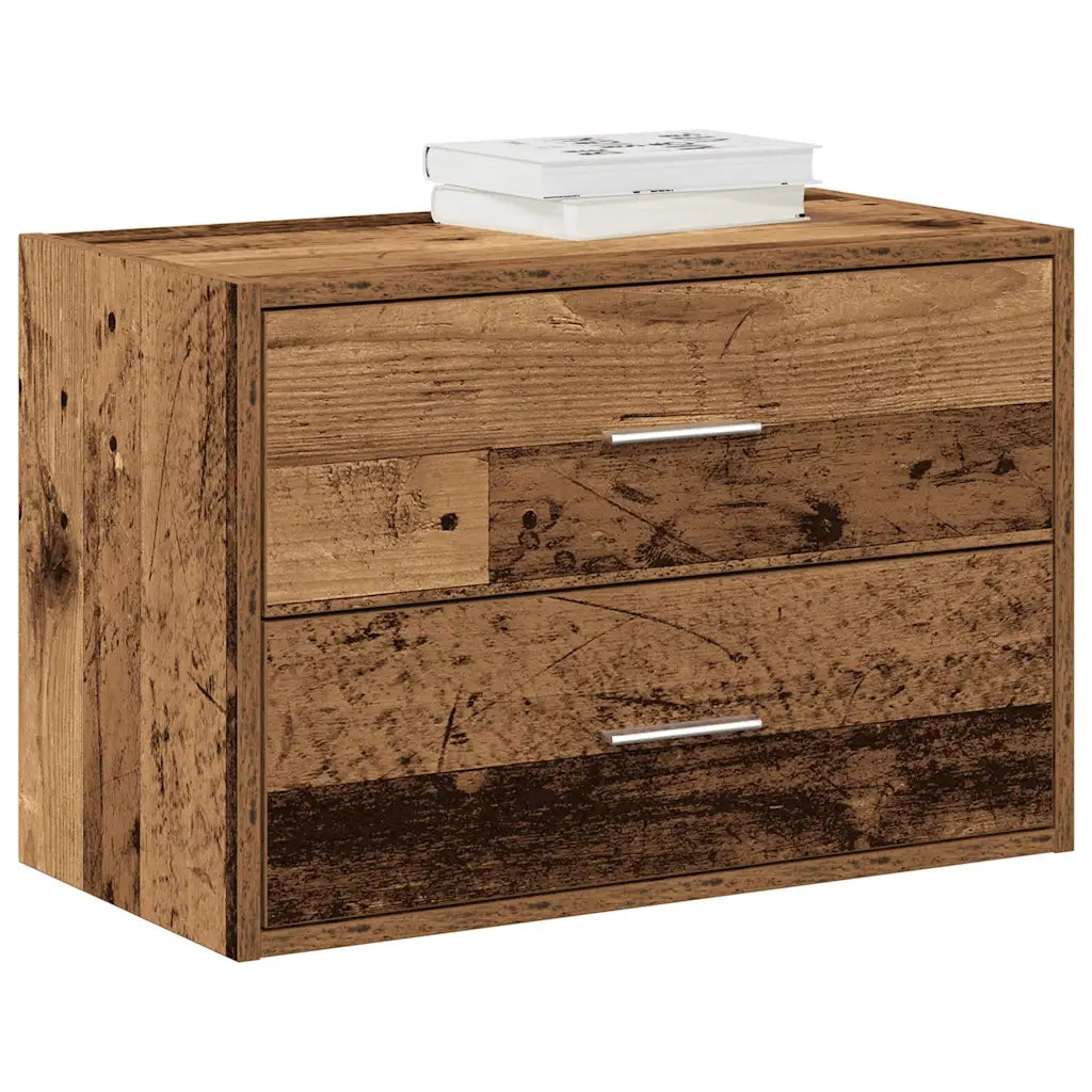 Armadio con 2 Cassetti Legno Antico 60x31x40 cm in Truciolato CFW7530967