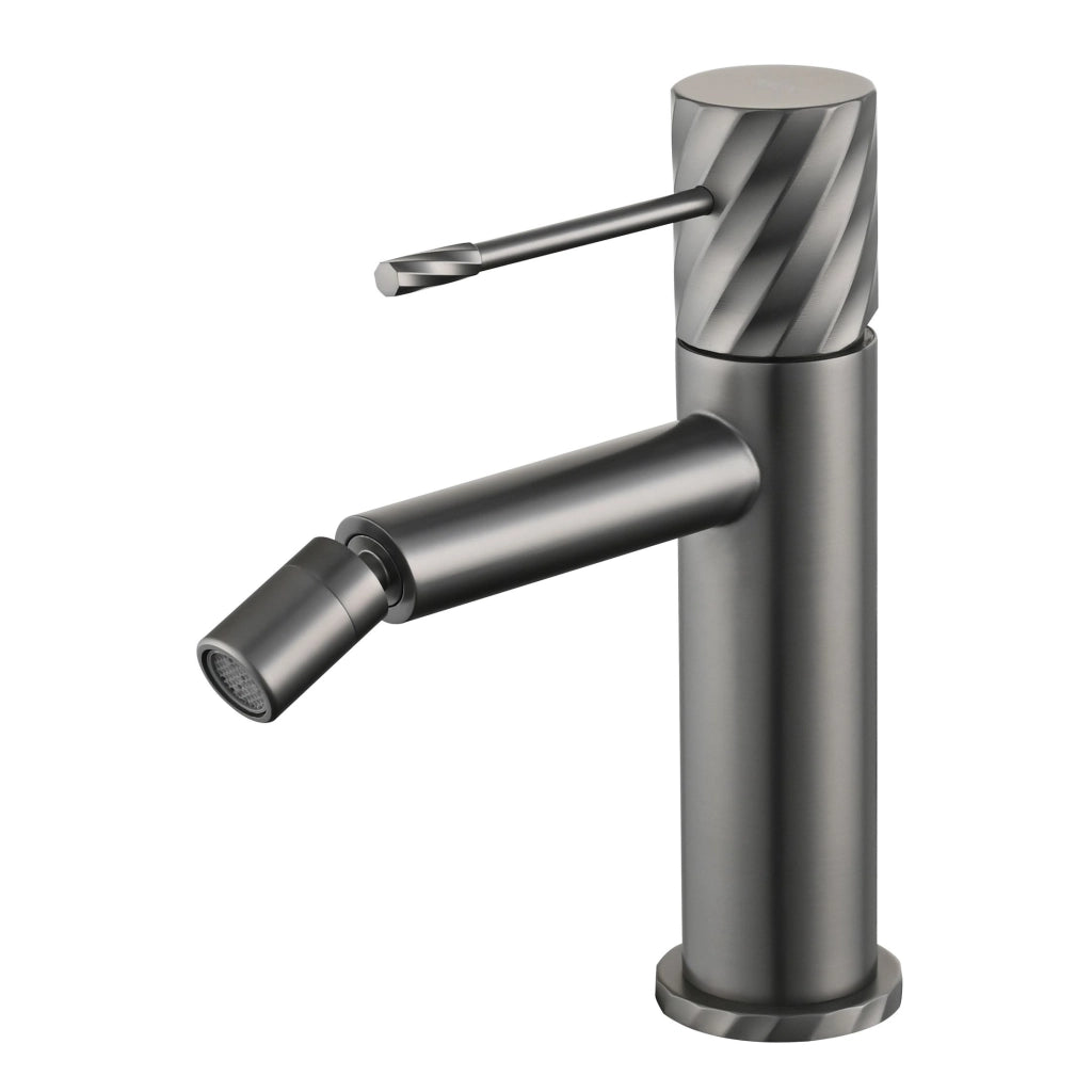 IMEX miscelatore monocomando per bidet in ottone e zama finitura PVD canna di fucile Bless