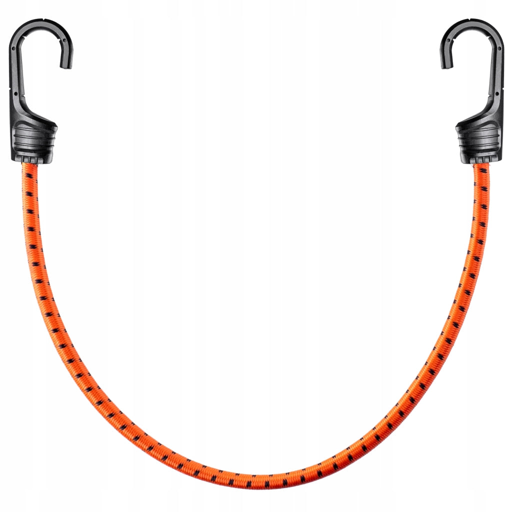 Corda elastica in gomma KADAX con gancio, 48 cm, per il fissaggio di teloni e tenditori per bagagli.