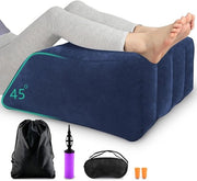 Cuscino per Altezza Regolabile Opzionabile - Cuscino di Supporto per il Sonno - Miglioramento della Circolazione - Angolo di Inclinazione 45 Gradi - Inclusa Pompella Manuale - Borsa di Riposo e Maschera da Sonno