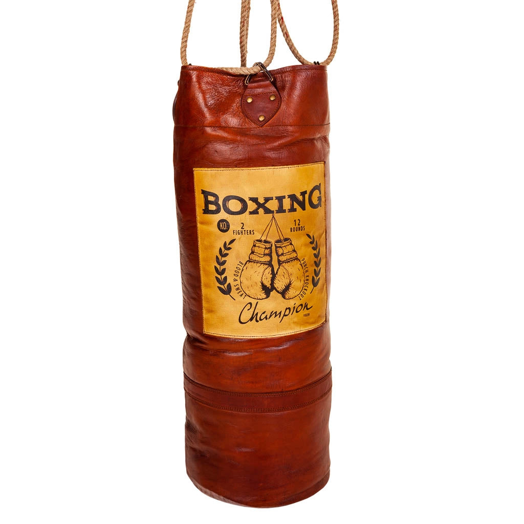 Sacco da boxe in pelle 25x25x76h