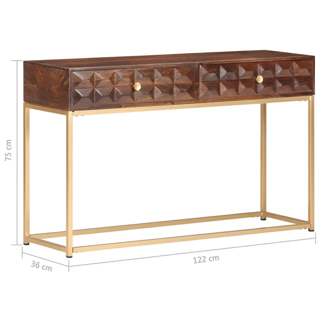 Consolle 122x36x75 cm in Legno Massello di Mango 323406