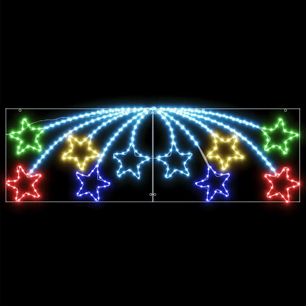 Stella di Natale con 432 LED Multicolore 182 x 58 cm PVC