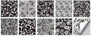 Set di 10 adesivi per piastrelle autoadesivi 15 x 15 cm decorazione per piastrelle adesivi per parete per casa, bagno, impermeabili ad PVC, decorazione per parete impermeabile, adatta per soggiorno, cucina, bagno, decorazione.