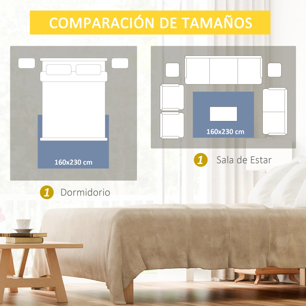 Tappeto Moderno Velluto Geometrico ¨C Zephmum ¨C Grigio 230x160 cm