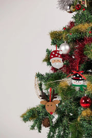Set 12 Pezzi Addobbo Natalizio in Feltro Babbo, Renna e Pupazzo – Decorazioni Natalizie da Appendere – 7,5 x 11 cm – Ornamenti per Albero di Natale