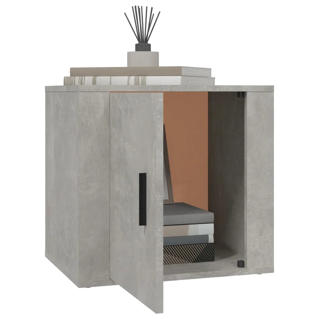 Comodini 2 pz Grigio Cemento 50x39x47 cm 816697