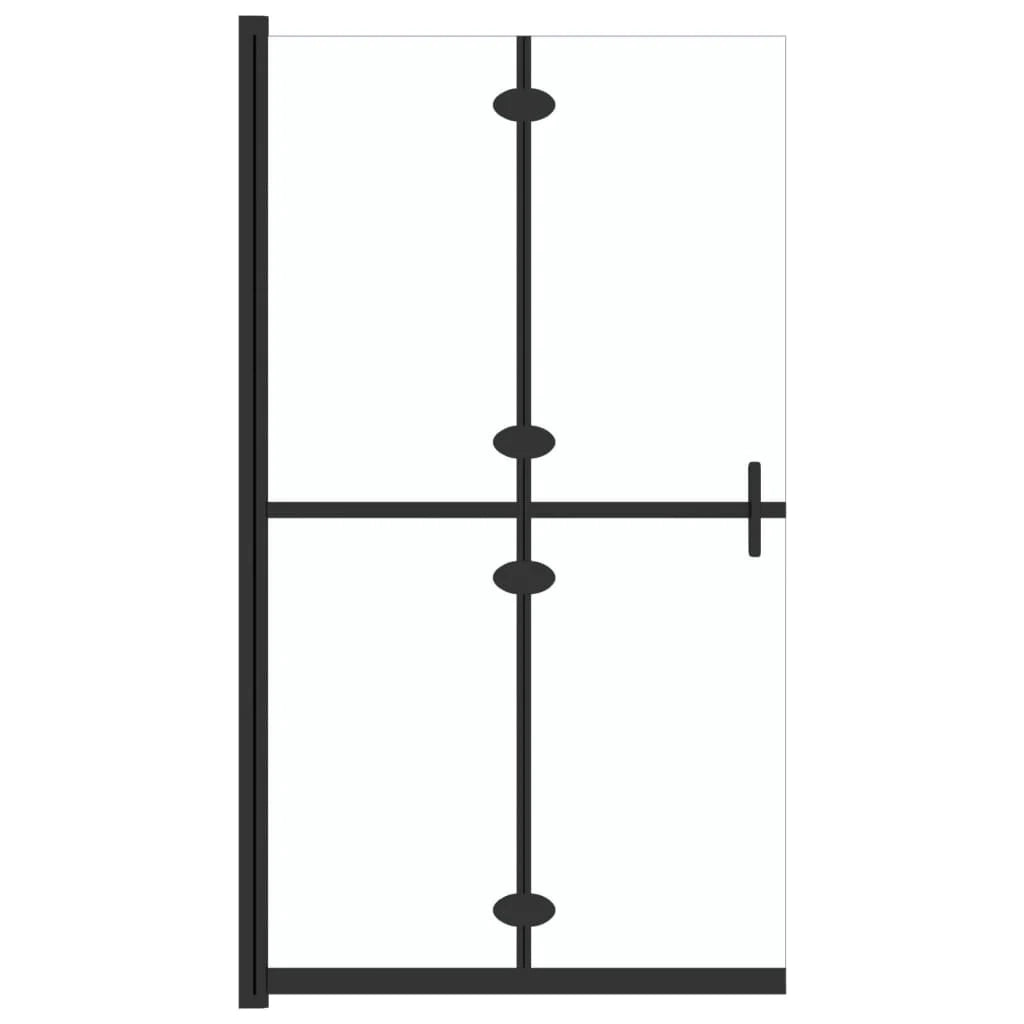 Parete doccia pieghevole divisorio per vasca da bagno accessorio per il bagno parete doccia per interni vetro ESG 100x190 cm trasparente 02_0002162