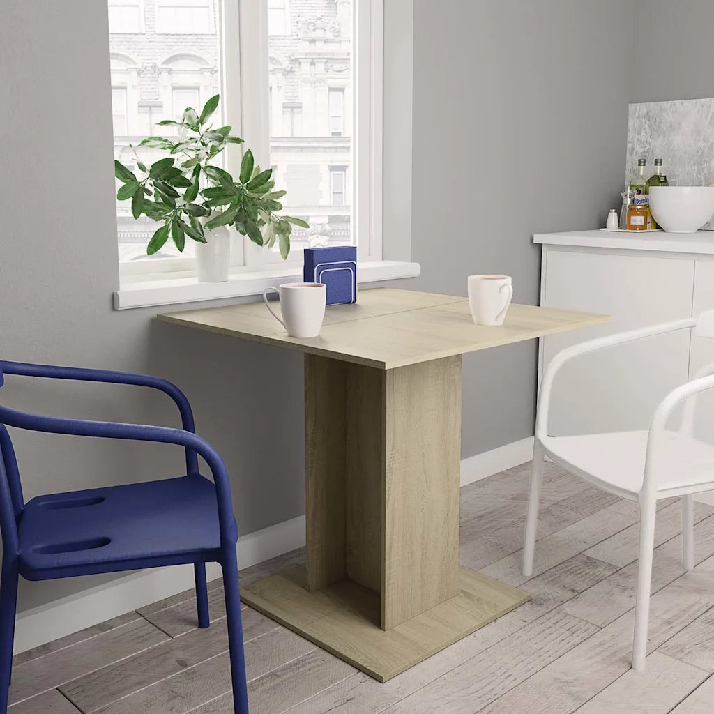 Tavolo da Pranzo | Tavolo da cucina Rovere Sonoma 80x80x75cm in Legno Multistrato