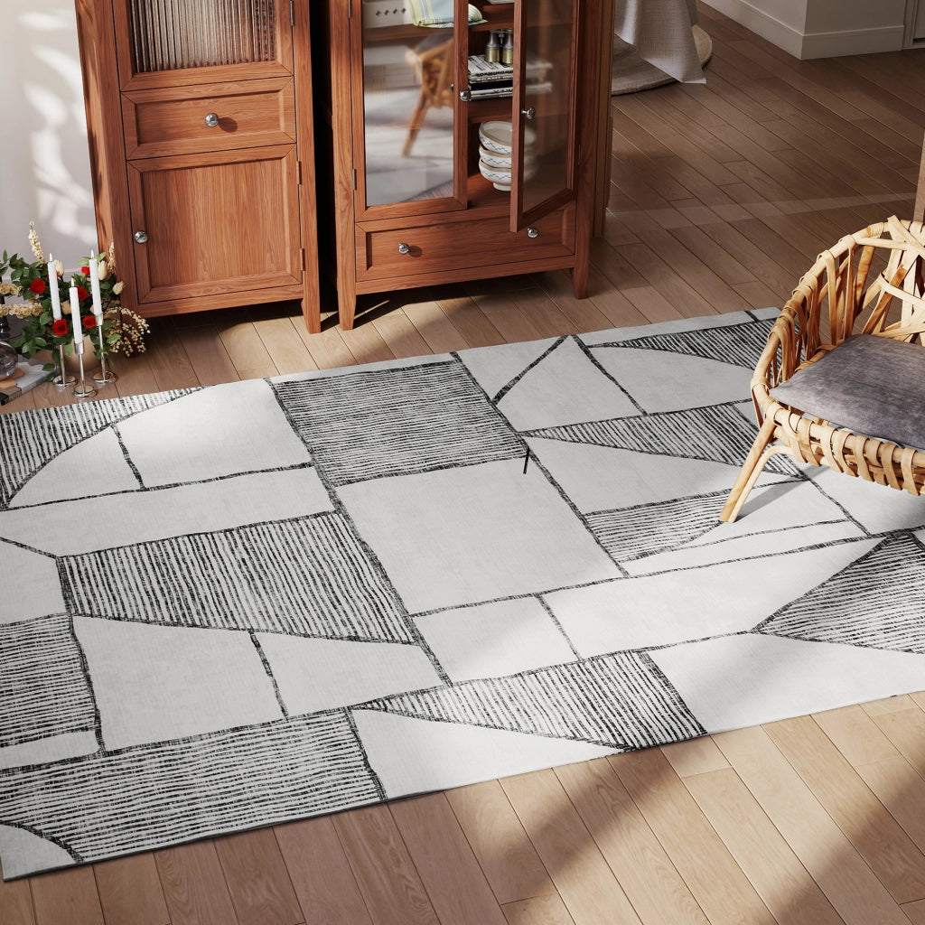 Tappeto Moderno Antiscivolo Geometrico ¨C zephmum ¨C Poliestere Multicolore 230x160 cm
