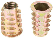 Kit di viti a filo a 6 facce in alluminio di zinco M10 * 25mm, assortimento da 10 viti filettate per inserti in legno