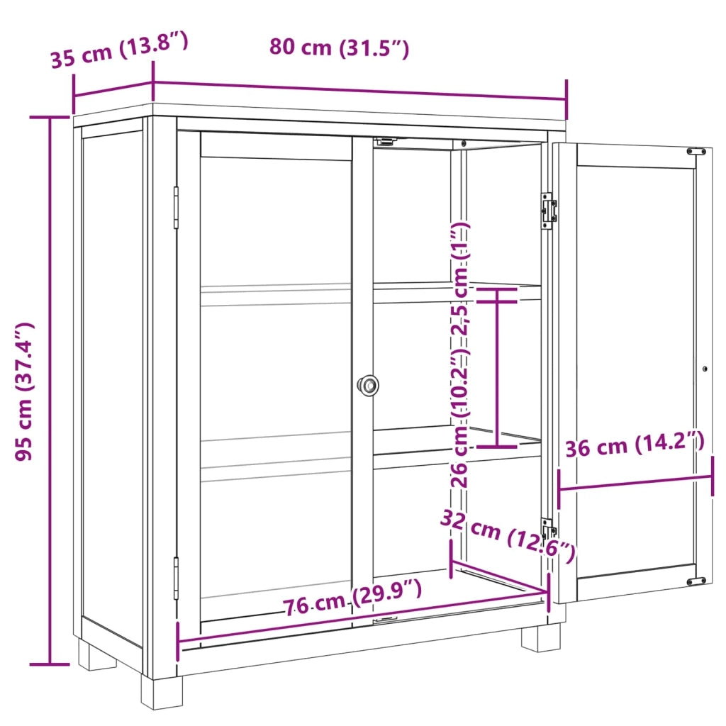 Mobiletto rettangolare moderno con spazio di archiviazione flessibile 80 x 35 x 95 cm legno ingegnerizzato marrone 02_0058220