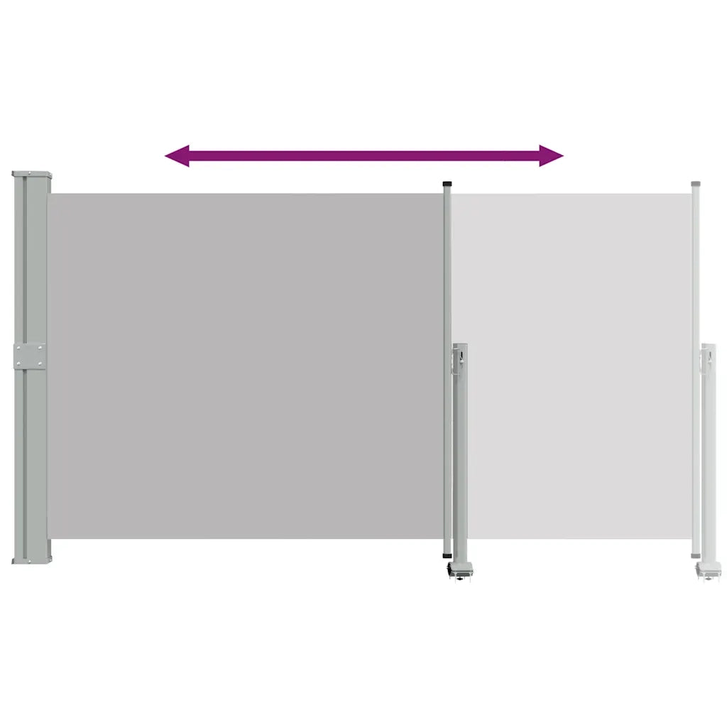 Tenda da Sole Laterale Retrattile 140 x 300 cm Grigia 45192