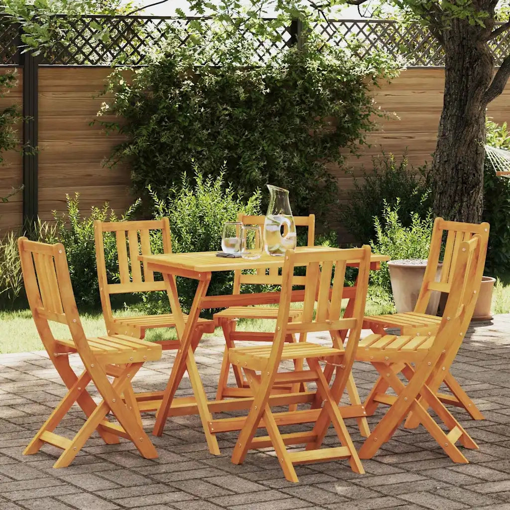 Sedie Bistro da Giardino 6 pcs Legno di Acacia Massello 3324841