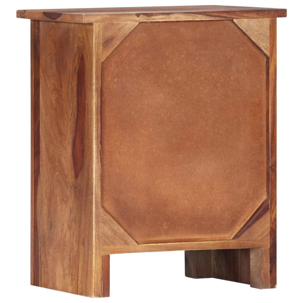 Comodino cassettiera mobile per camera da letto 40 x 30 x 50 cm legno massello di sheesham 1402149