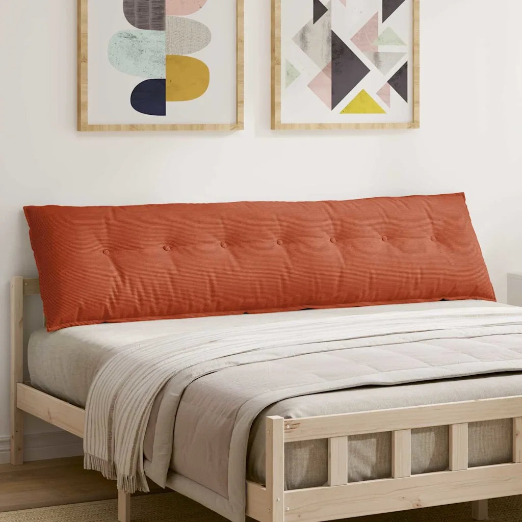 Cuscino per Schiena Rosso Arancio 200 x 50 cm Tessuto in Cords 42015001