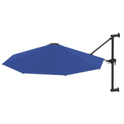 Ombrellone a Muro con Palo in Metallo 300 cm Blu 47301
