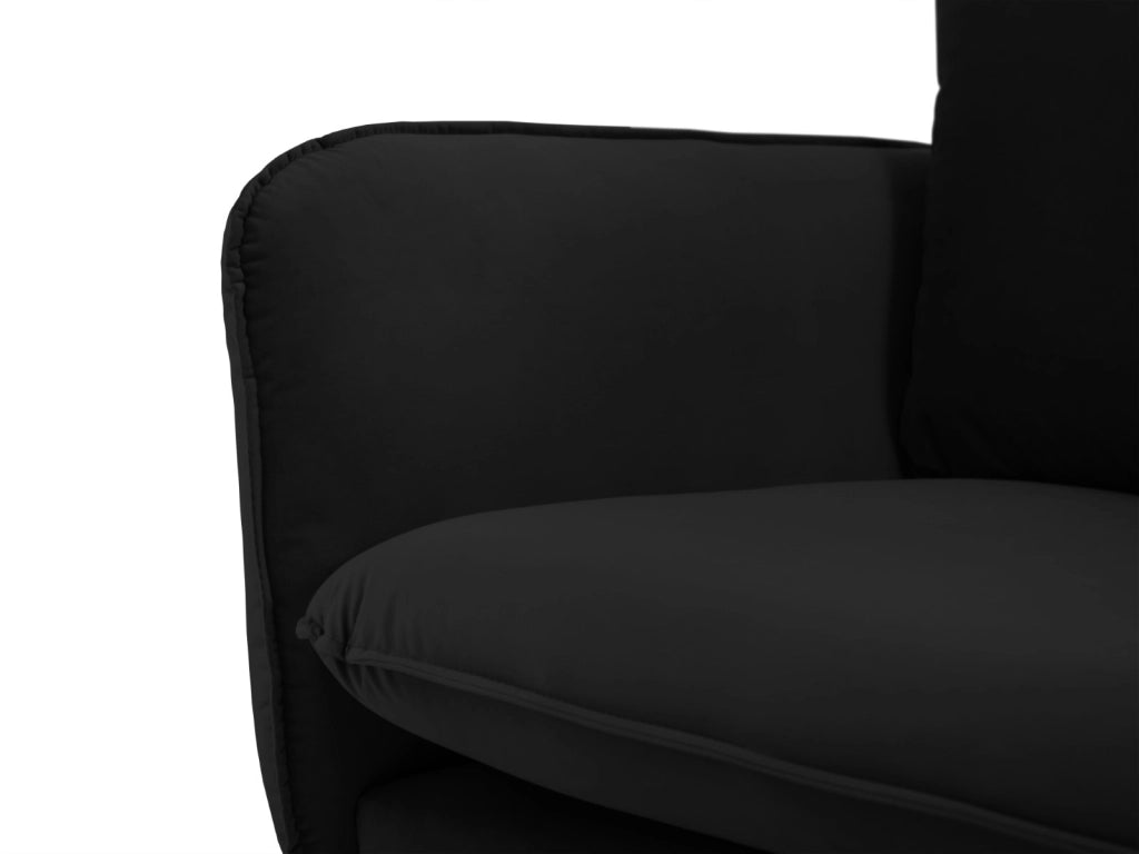Cosmopolitan Design - Poltrona "Vienna" in velluto nero 
