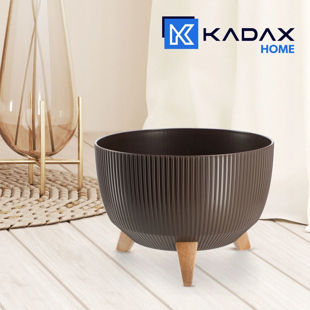 Vaso da giardino KADAX con gambe per fiori, grande ciotola rotonda da 29 cm