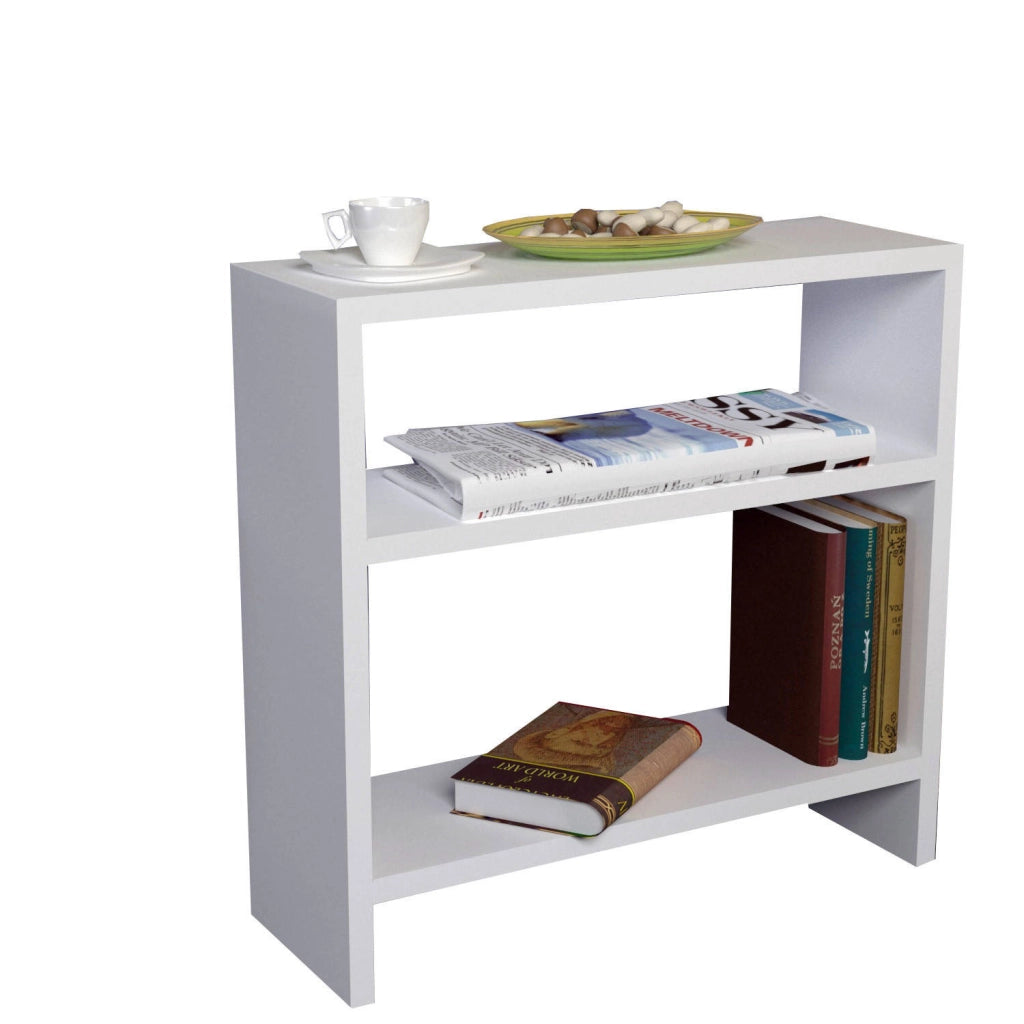 Tavolino in legno "Silvanus" - 51 x 17 x 49 cm - Bianco