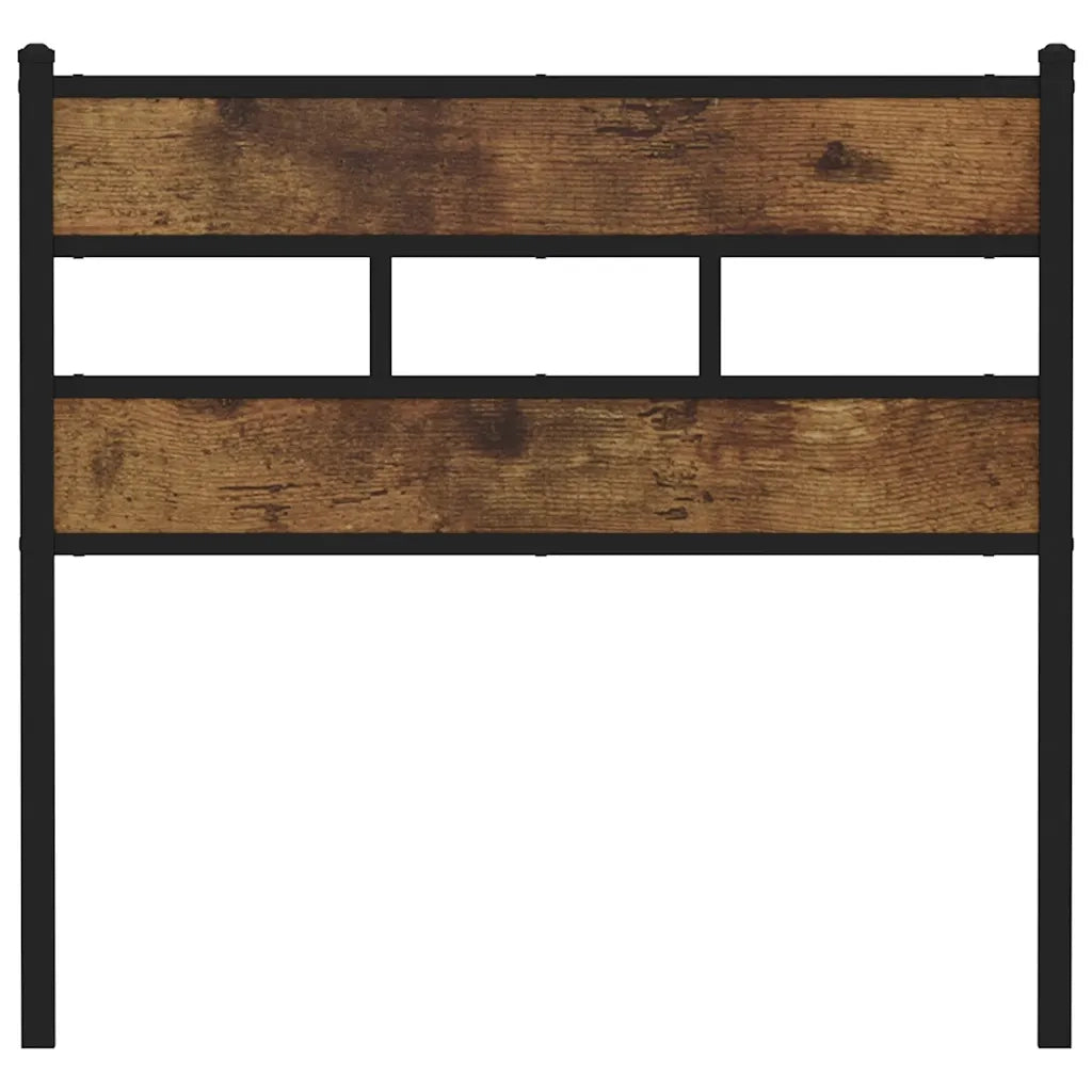 Testiera Rovere Fumo 75 cm in Ferro e Truciolato