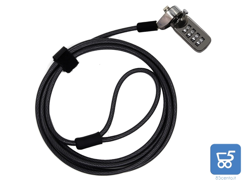 Cavo di Sicurezza con Blocco a Combinazione per Laptop Notebook Protezioni per Password a 4 cifre Dispositivo Antifurto
