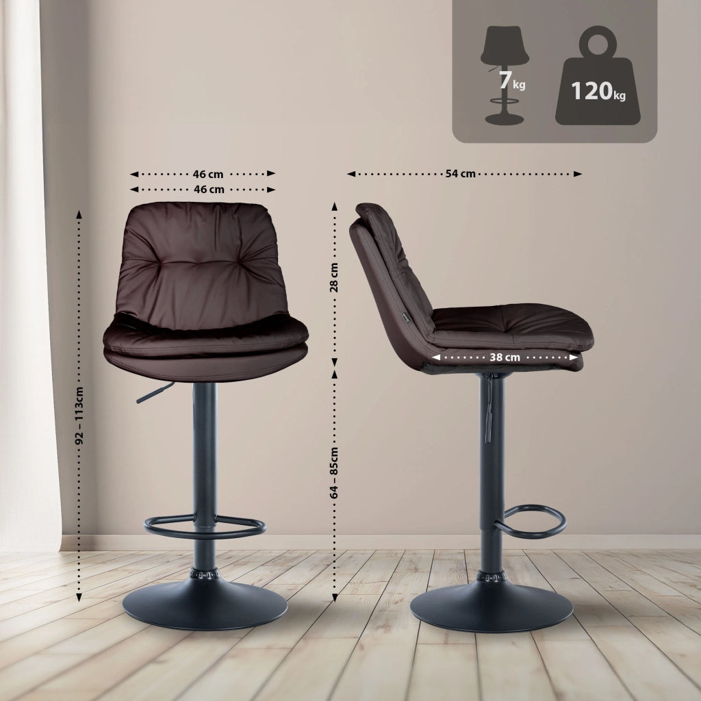 Barhocker Laurel Kunstleder schwarz