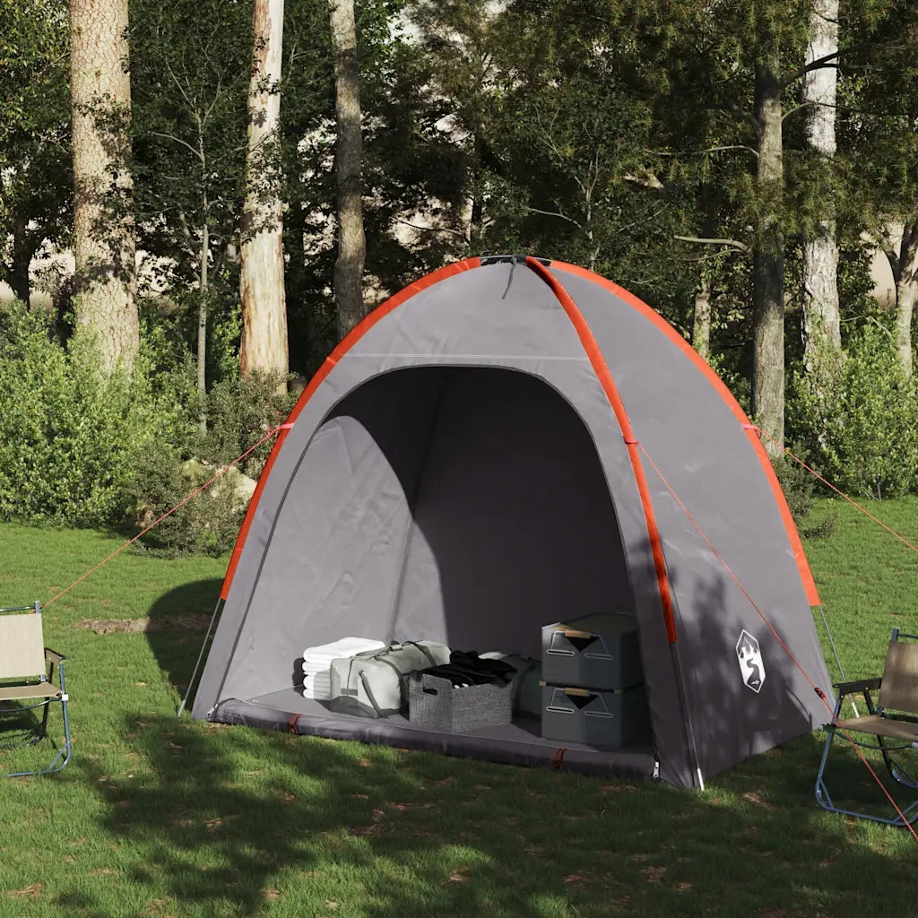 Tenda Portaoggetti-Tenda deposito da esterno Grigio e Arancione Impermeabile 207948