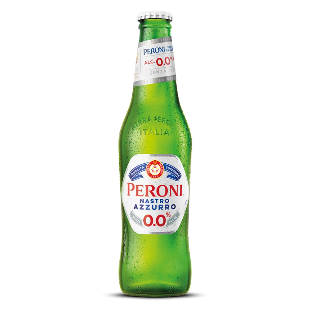 Birra peroni nastro azzurro zero alcol confezione 24 bottiglie da 33 cl