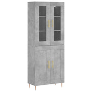 Buffet credenza cassettiera armadio mobile contenitore organizer cucina soggiorno salotto alto 69,5 x 34 x 180 cm legno ingegnerizzato grigio 02_0034570