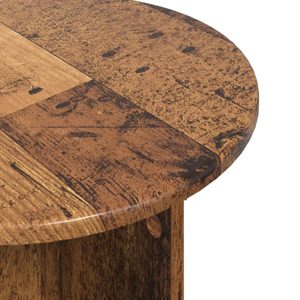 Set tavolini 2 pz Legno antico Ø 45 x 35 cm 8001035