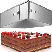 Forma per Torta in Acciaio Inossidabile Adattabile 8 cm di Altezza per Torta - Ideale per Torte a Strati e Eventi Speciali