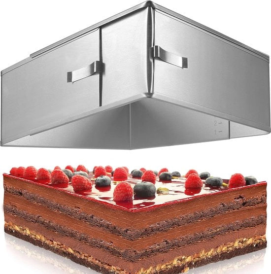 Forma per Torta in Acciaio Inossidabile Adattabile 8 cm di Altezza per Torta - Ideale per Torte a Strati e Eventi Speciali