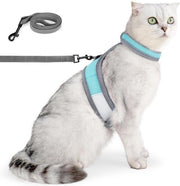 Vestone per Gatti con Leash Anti-Scappamento Adattabile con Cavo Riflettente per Gatti e Conigli