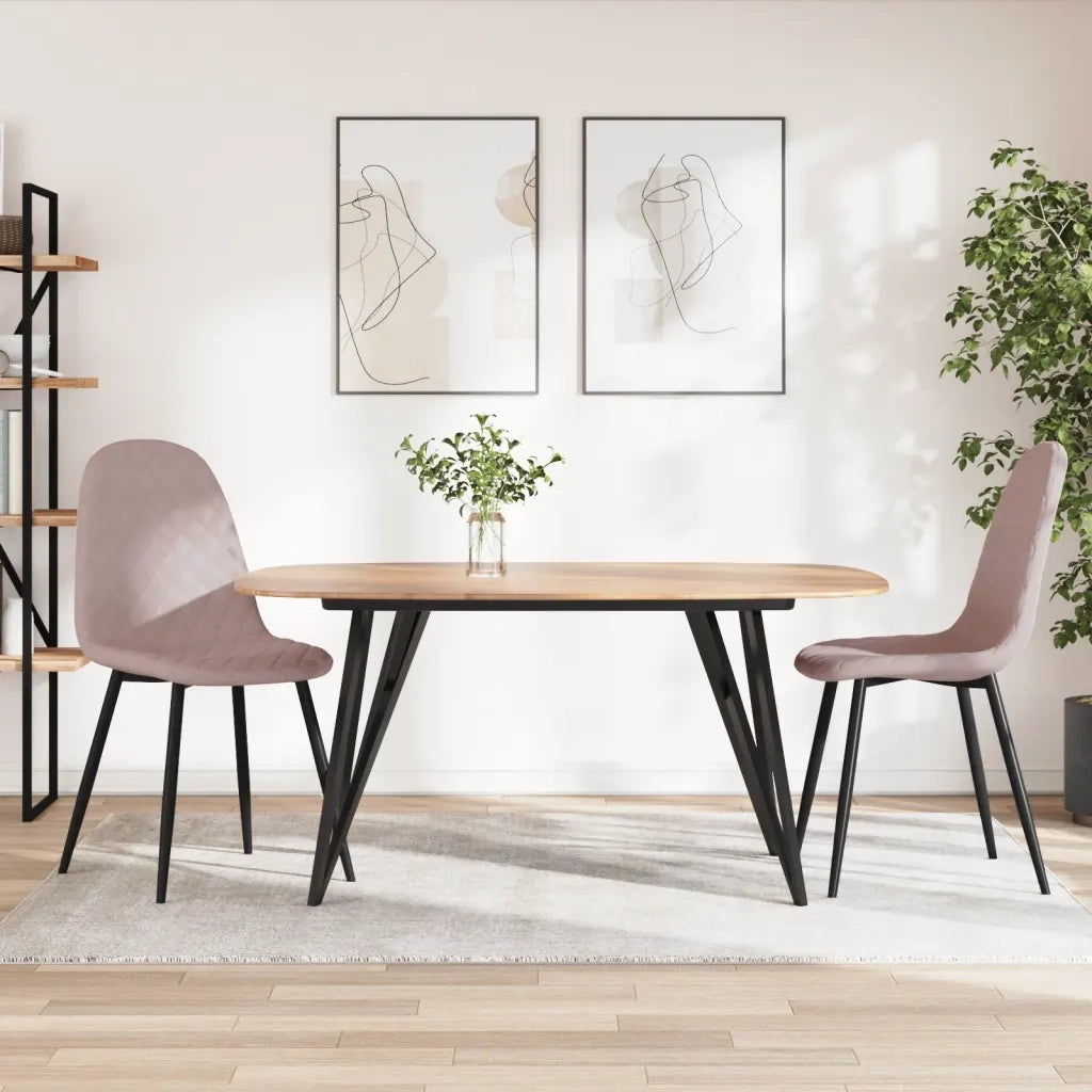 Sedie da Pranzo 2 pz Rosa in Vellutocod mxl 118495