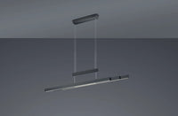 TRAJAN SOSPENSIONE LED 45W 5300lm, 2700K - 5000K NERA ALLUNGABILE ESTENSIBILE INTENSITA' DIMMERABILE LUCE CALDA E FREDDA A BI-EMISSIONE L. 150CM