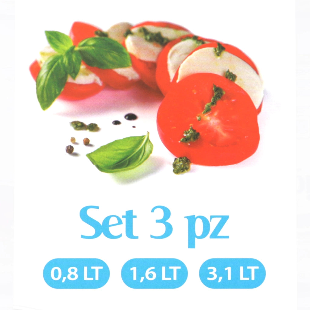 MAURY'S SET 3 FRIGO FRESH RETTANGOLARI 0,8-1,6 E 3,1 LT