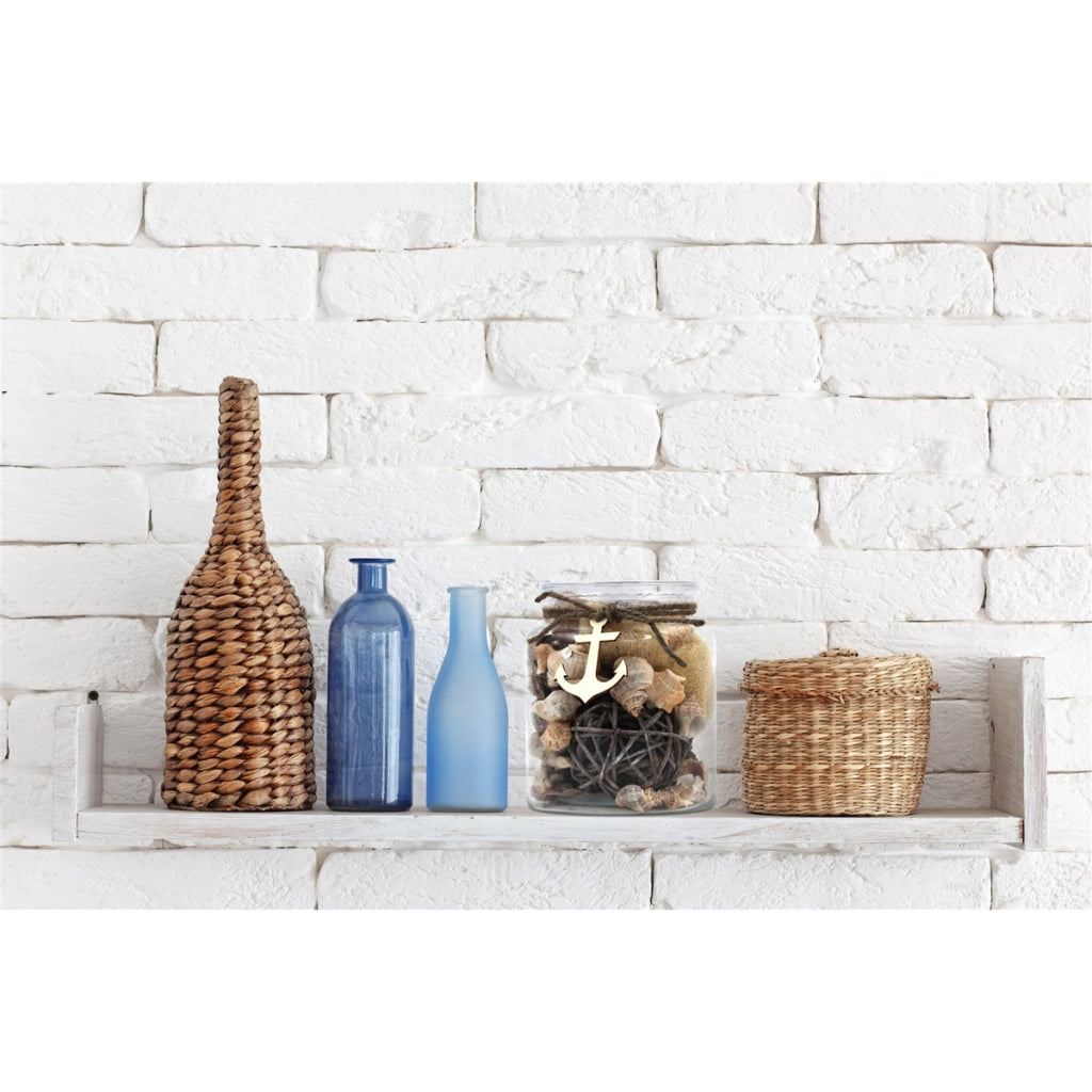Vaso decorativo Flora in vetro con conchiglie marine