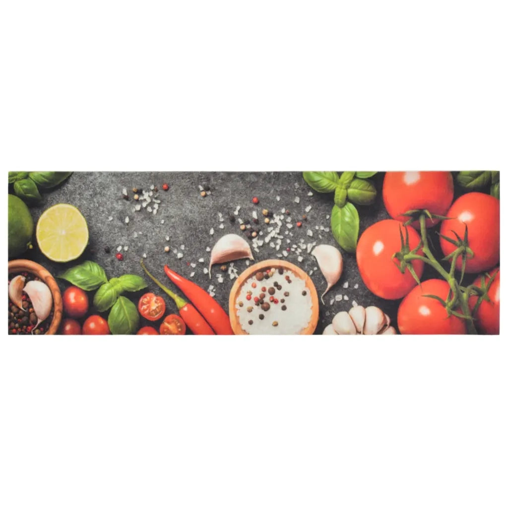Tappeto da Cucina Lavabile-Tappetino da Cucina Verdure 60x180 cm Velluto