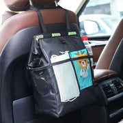 Organizzatore di sedile per auto grande capacità 10 litri, tessuto Oxford impermeabile, protezione del sedile posteriore pieghevole e portabagagli per iPad/tablet.