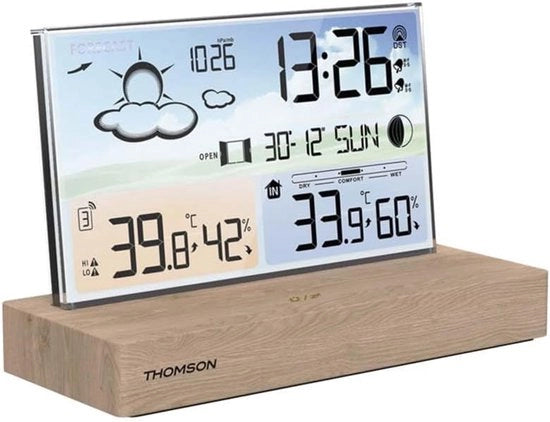 Stazione Meteorologica a Sostegno in Legno - Multifunzionale - [colore] - Legno