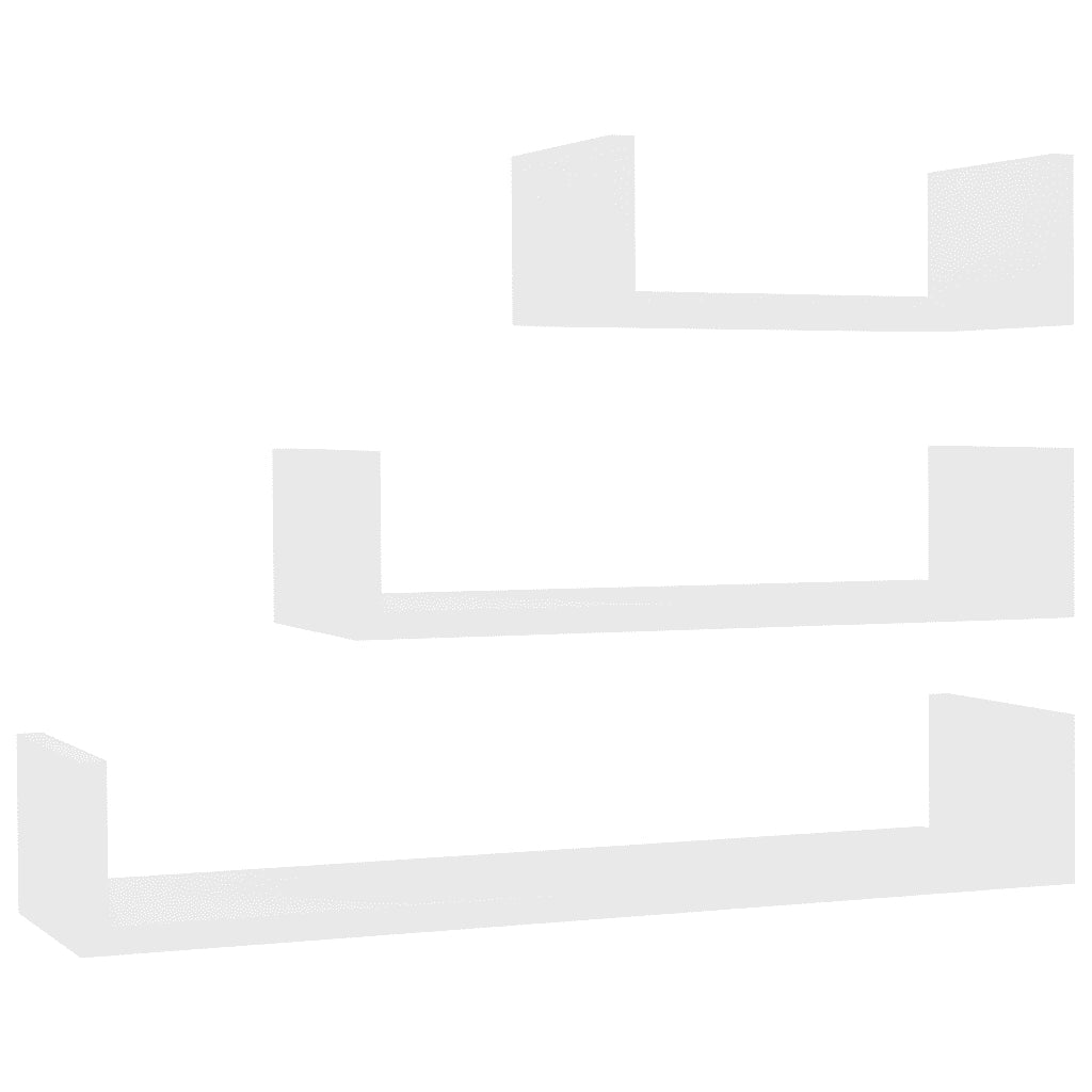 Mensole a Muro 3 pz Bianco in Legno Multistrato cod mxl 33731