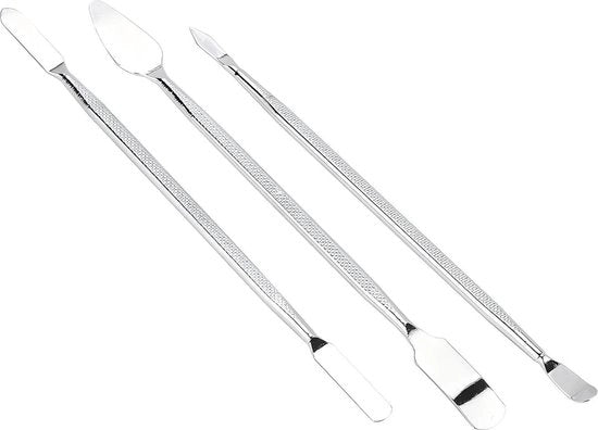 Set di spudger a doppia punta metallica a 3 pezzi - strumento di apertura per riparazioni di schermo LCD di smartphone e tablet