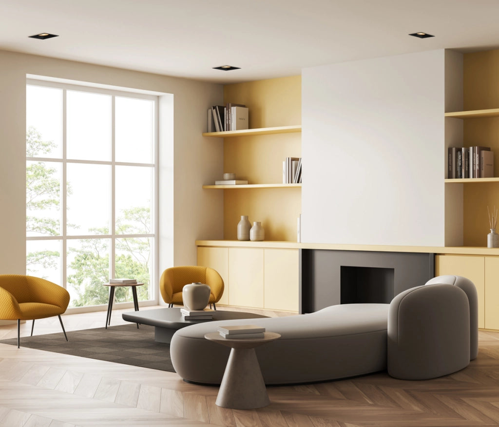 Faretto incasso soffitto quadrato nero GU10 10W NARU