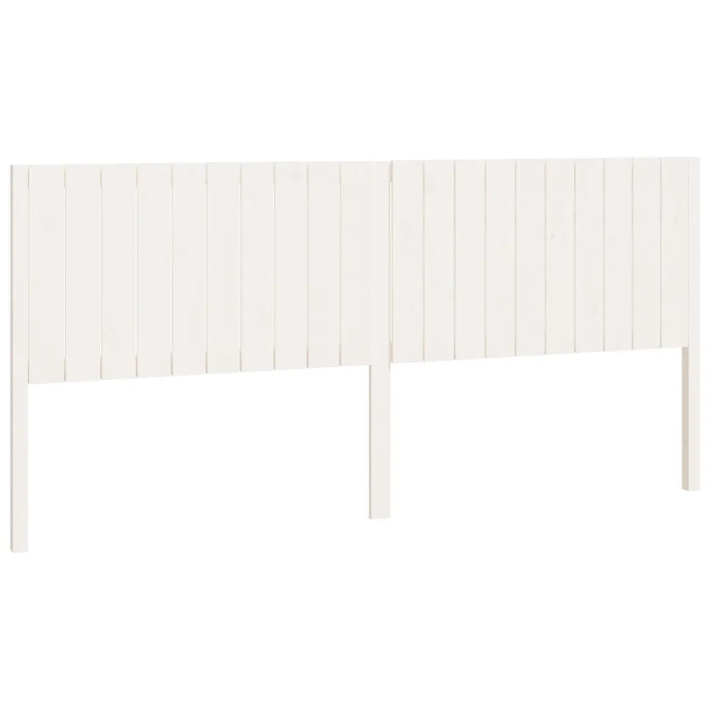 Testiera | Testata per Letto Bianca 205,5x4x100 cm Legno Massello di Pino