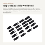 Clip per Tenda 20 pezzi - Chiusura Ermatica - Chiusura Multifunzionale - Materiale Plastico Duraturo - Disegno a Testa d'Alligatore - Facile da Usare