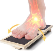 Allenamento universale per un piede - tavolo di equilibrio per un piede - tavolo di training con superficie antiscivolo in legno - nero
